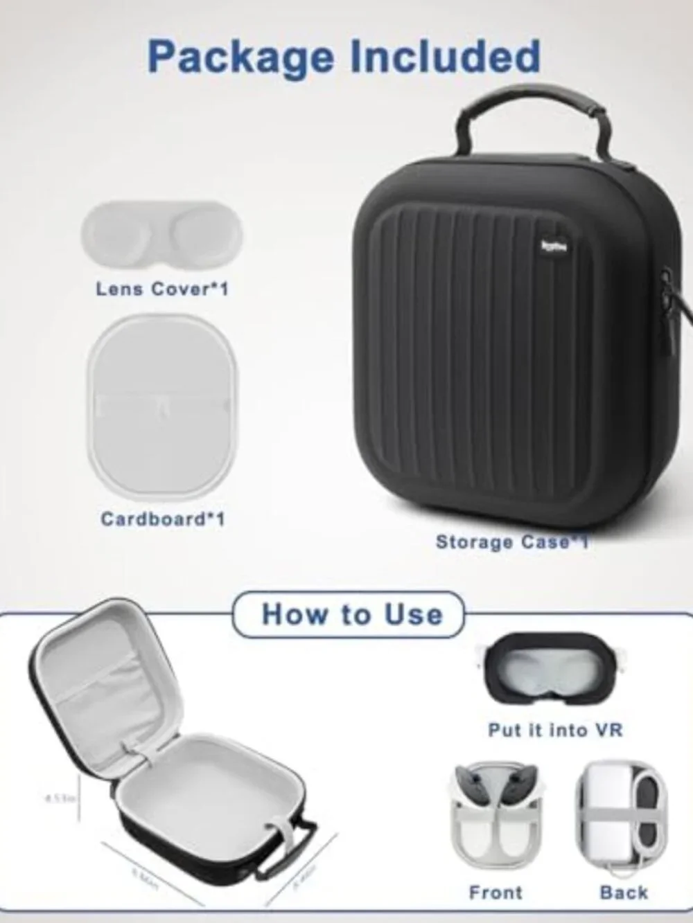 Durable Hard Carrying Case for Meta Quest 3, Quest 2 & Vision Pro - Travel